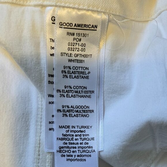 Good American Good Flare Jeans White Size 18 NWOT 70s 90s Retro Boho Stretch - Picture 5 of 9
